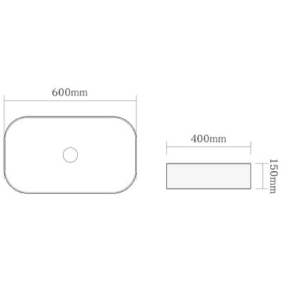 Накладная раковина мрамор 60х40x15см SantiLine SL-7022MM