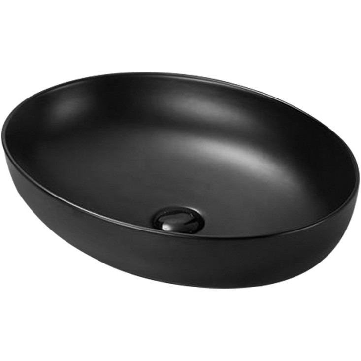 Накладная раковина черная 51.5х39x14.5см SantiLine SL-1104MB