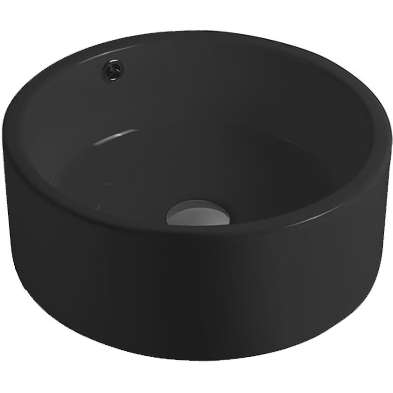 Накладная раковина черная 41.5x16.5см SantiLine SL-1057MB