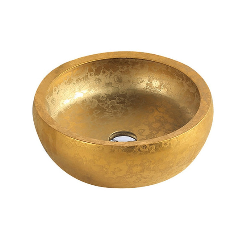 Накладная раковина золото 43.5x13см SantiLine SL-7002