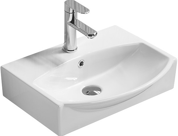 Накладная/подвесная раковина белая 50х40x14см SantiLine SL-2024