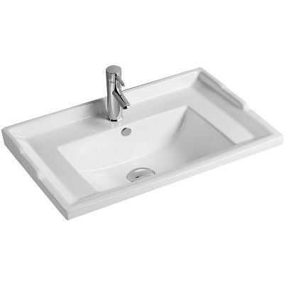 Встраиваемая раковина белая 80х46x21см SantiLine SL-2112(80)