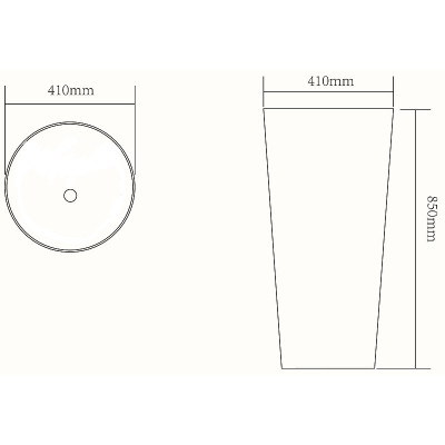 Напольная раковина белая 41x85см SantiLine SL-4012