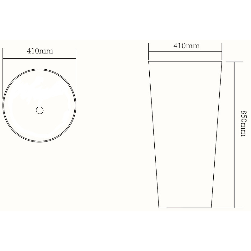 Напольная раковина белая 41x85см SantiLine SL-4012