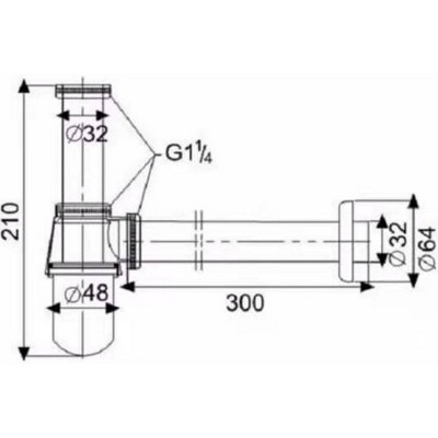 Сифон для раковины хром SantiLine SL-113