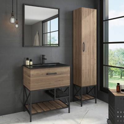 Зеркало Comforty "Бредфорд-75" черный