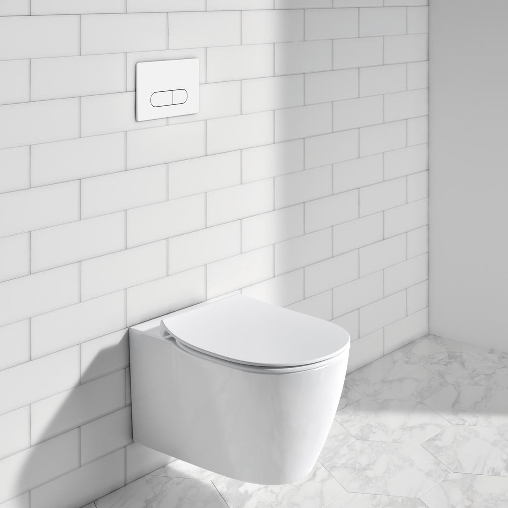 Механическая панель смыва Ideal Standard OLEAS M1 SmartFlush, двойной смыв, белая, R0117AC