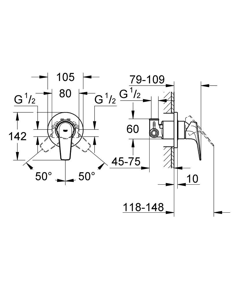 Гигиенический комплект BauFlow Grohe