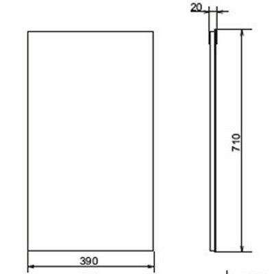 Зеркало дуб 39x71см Comforty 00-00001468CF
