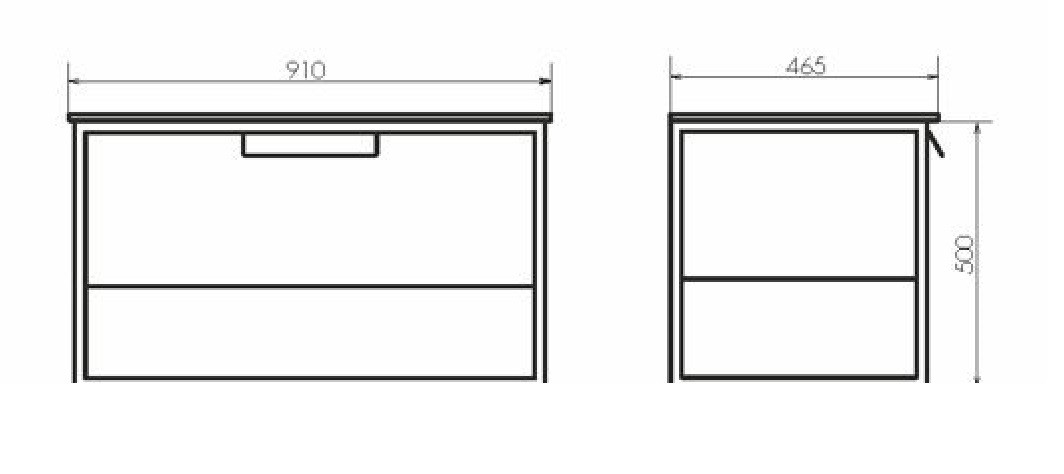 Тумба с раковиной подвесная дуб темный 90см Comforty 00-00003466CF