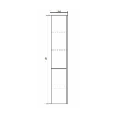 Шкаф-пенал подвесной дуб белый 35см Comforty 00004142376CF