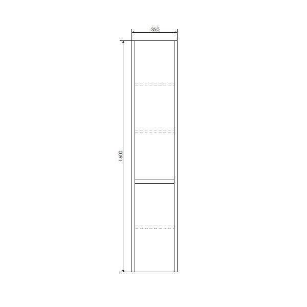 Шкаф-пенал подвесной дуб белый 35см Comforty 00004142376CF