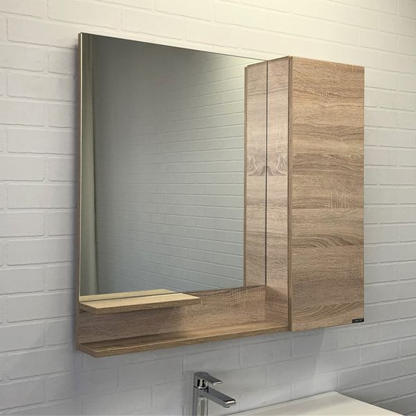 Зеркало-шкаф дуб 90x80см Comforty 00-00009918CF