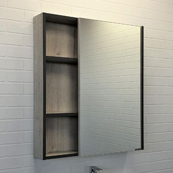 Зеркало-шкаф дуб дымчатый 70x80см Comforty 00-00009272CF