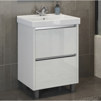 Тумба с раковиной напольная белая 60см Comforty 00004137134CF