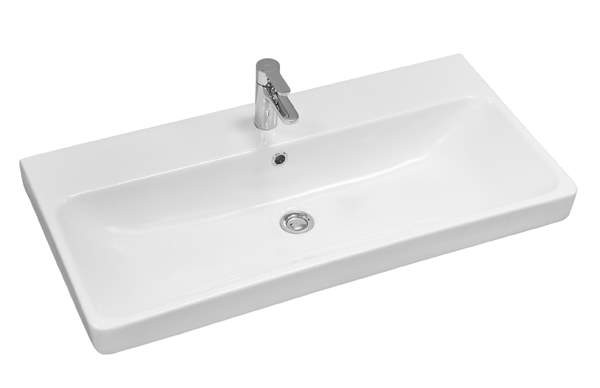 Тумба с раковиной подвесная белая 90см Comforty 00-00005213CF