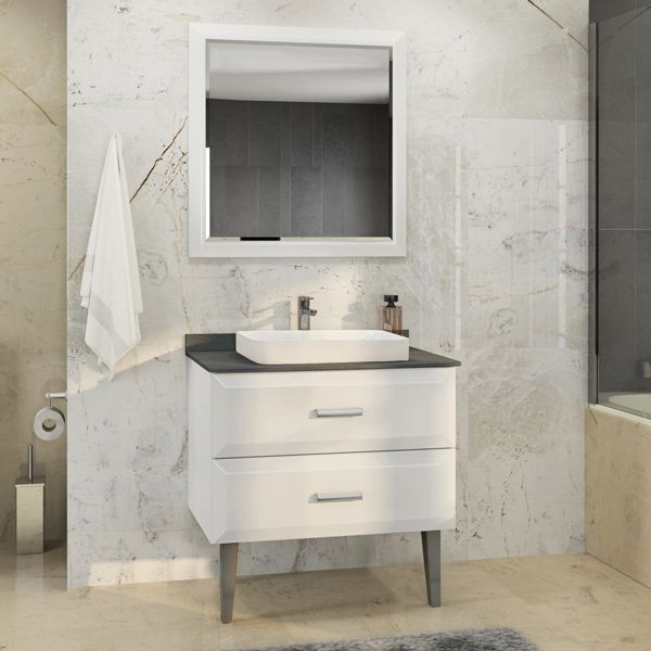 Зеркало белый глянец 78x80см Comforty 00004143507CF