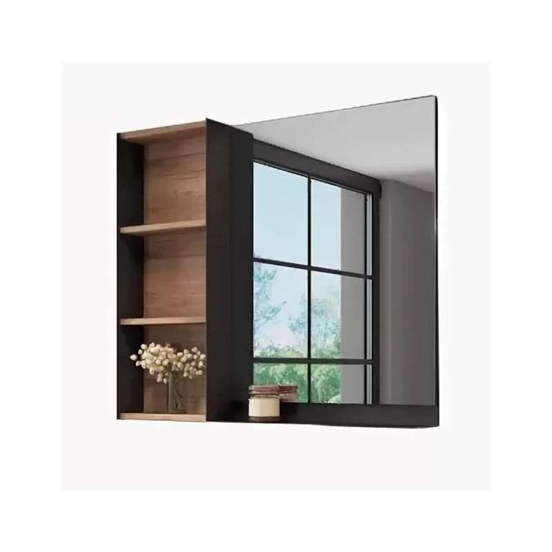 Зеркало-шкаф дуб темный 88x80см Comforty 00004147987CF
