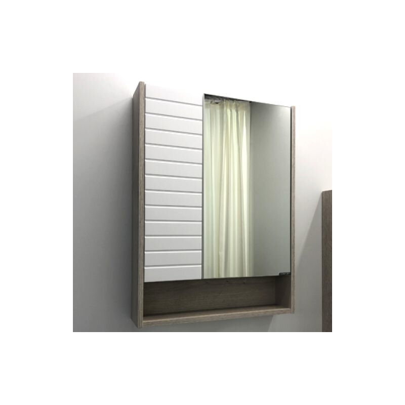 Зеркало-шкаф дуб дымчатый 60x80см Comforty 00-00002045CF