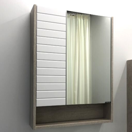 Зеркало-шкаф дуб дымчатый 60x80см Comforty 00-00002045CF