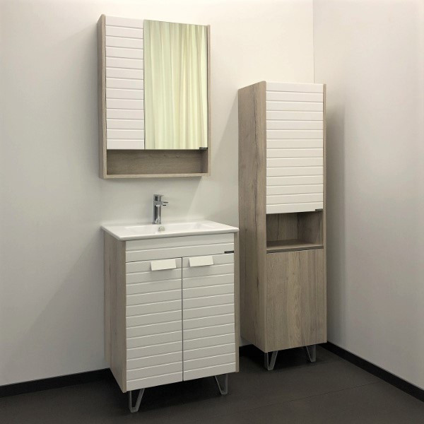 Зеркало-шкаф дуб дымчатый 60x80см Comforty 00-00002045CF
