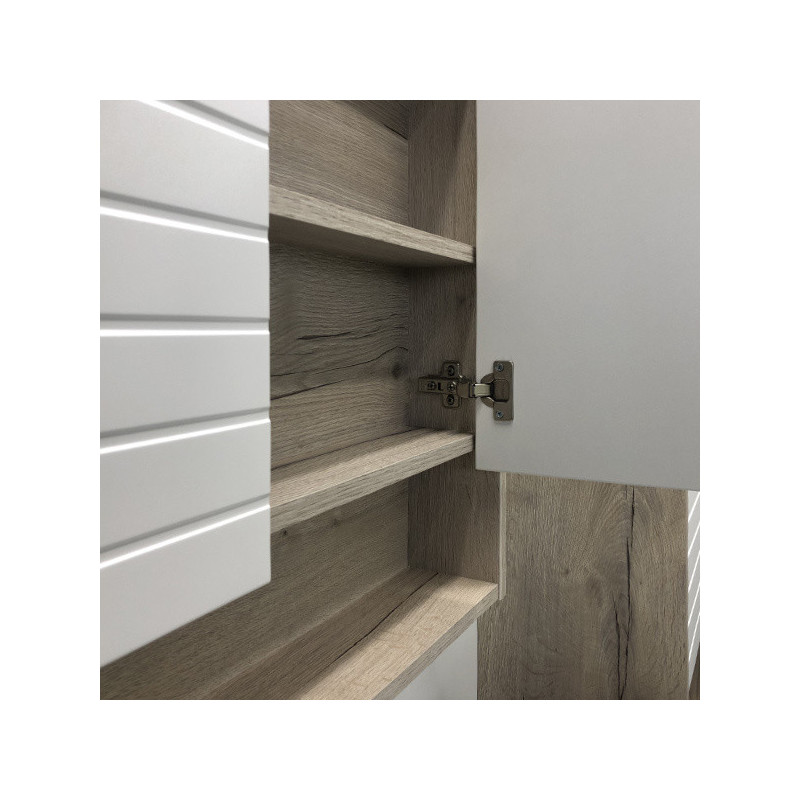 Зеркало-шкаф дуб дымчатый 60x80см Comforty 00-00002045CF