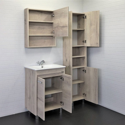 Зеркало-шкаф дуб дымчатый 60x70см Comforty 00-00005201CF