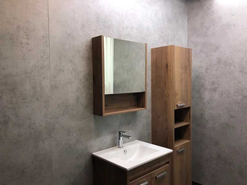 Зеркало-шкаф дуб темный 60x70см Comforty 00-00004158CF