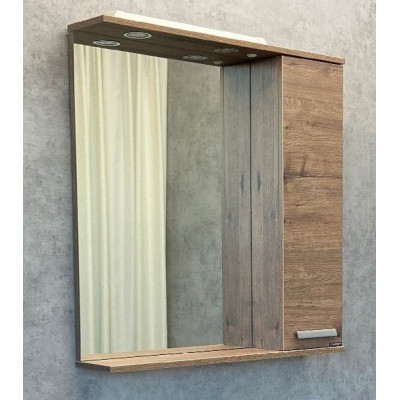 Зеркало-шкаф дуб темный 75x83см Comforty 00-00004159CF