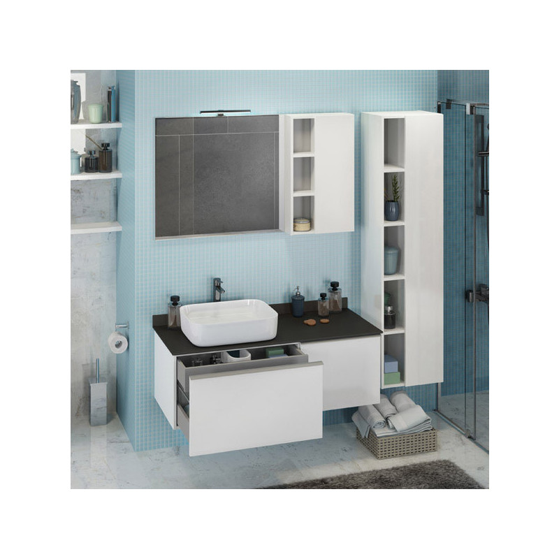 Зеркало-шкаф белое 120x80см Comforty 00004136261CF