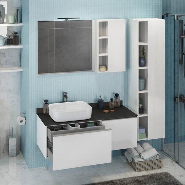 Зеркало-шкаф белое 120x80см Comforty 00004136261CF