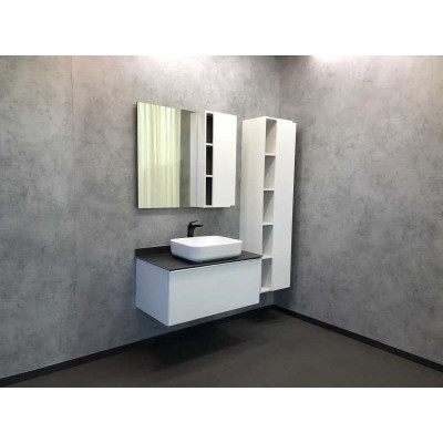 Зеркало-шкаф белое 90x80см Comforty 00004137130CF