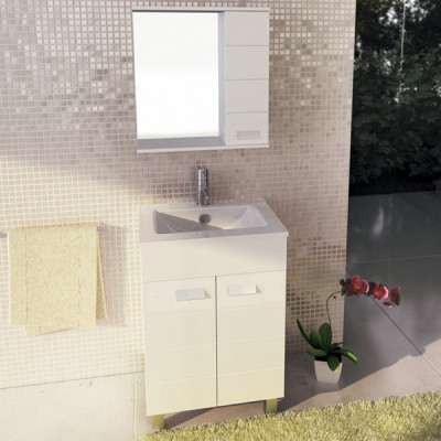 Зеркало-шкаф белое 60x63см Comforty 00-00001639CF