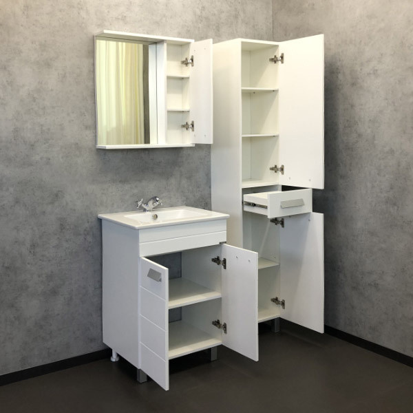 Зеркало-шкаф белое 60x63см Comforty 00-00001639CF