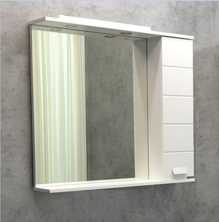 Зеркало-шкаф белое 90x79см Comforty 00-00001641CF