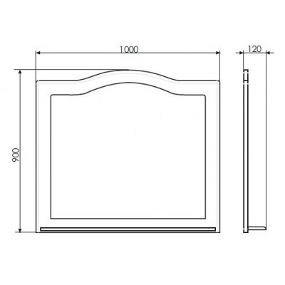 Зеркало белое 100x90см Comforty 00004136986CF