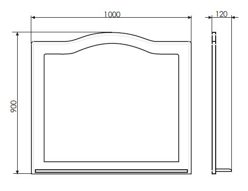 Зеркало белое 100x90см Comforty 00004136986CF