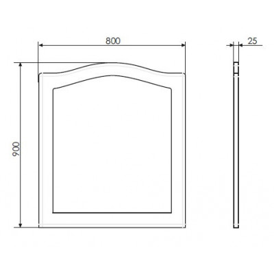 Зеркало белое 80x90см Comforty 00003129893CF