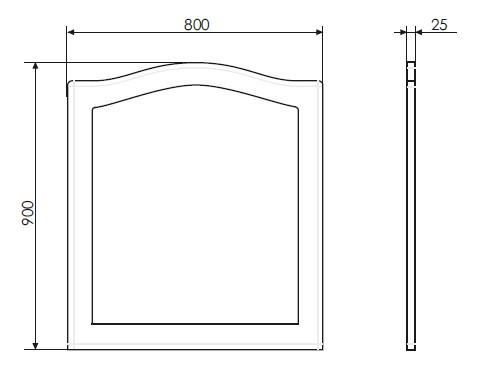 Зеркало белое 80x90см Comforty 00003129893CF