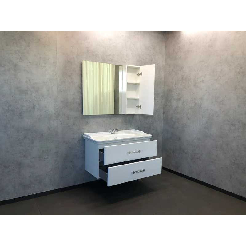 Зеркало-шкаф белое 100x80см Comforty 00004139023CF