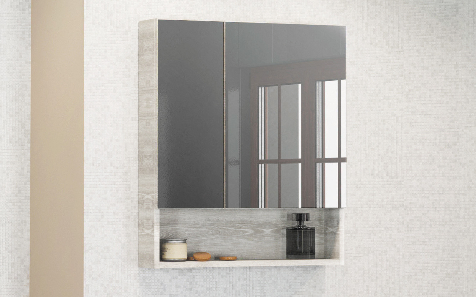 Зеркало-шкаф белое 60x80см Comforty 00004138878CF