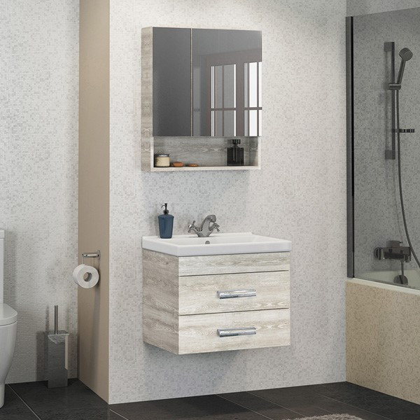 Зеркало-шкаф белое 60x80см Comforty 00004138878CF