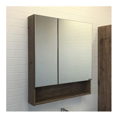 Зеркало-шкаф дуб темный 70x80см Comforty 00-00008851CF