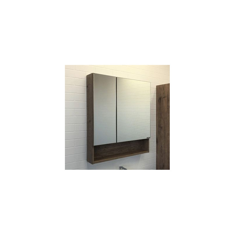 Зеркало-шкаф дуб темный 70x80см Comforty 00-00008851CF
