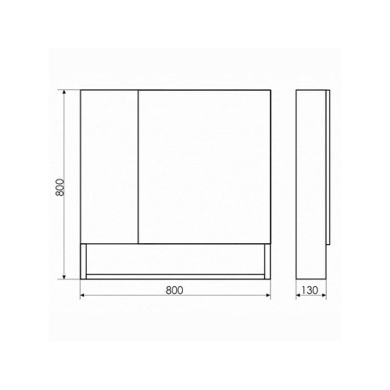 Зеркало-шкаф белое 80x80см Comforty 00004138838CF