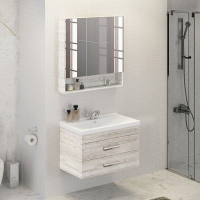 Зеркало-шкаф белое 80x80см Comforty 00004138838CF
