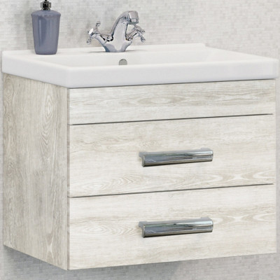 Тумба с раковиной подвесная белая 60см Comforty 00004138879CF