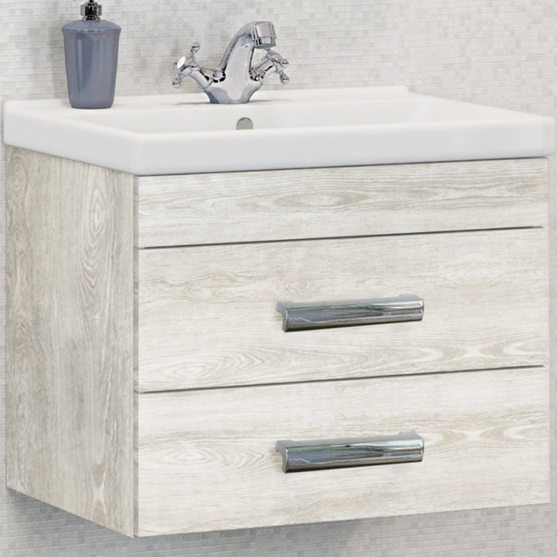 Тумба с раковиной подвесная белая 60см Comforty 00004138879CF