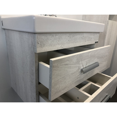 Тумба с раковиной подвесная белая 60см Comforty 00004138879CF