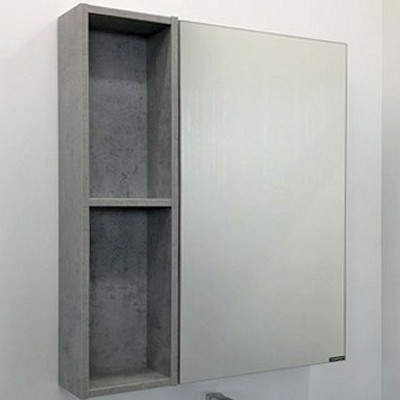 Зеркало-шкаф бетон светлый 70x80см Comforty 00-00006164CF